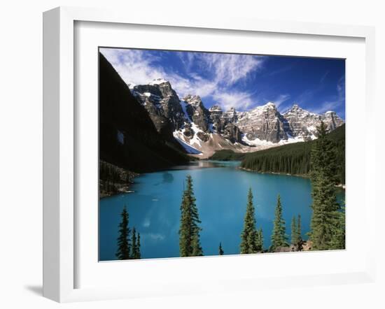 Wenkchemna Peaks Reflected in Moraine Lake, Banff National Park, Alberta, Canada-Adam Jones-Framed Photographic Print