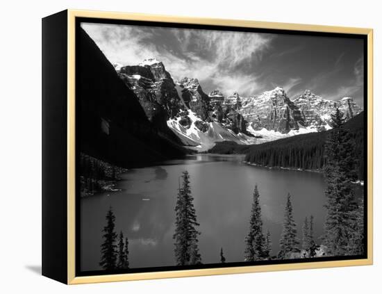 Wenkchemna Peaks Reflected in Moraine Lake, Banff National Park, Alberta, Canada-Adam Jones-Framed Premier Image Canvas