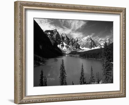 Wenkchemna Peaks Reflected in Moraine Lake, Banff National Park, Alberta, Canada-Adam Jones-Framed Photographic Print