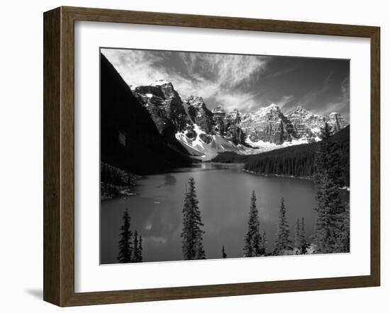 Wenkchemna Peaks Reflected in Moraine Lake, Banff National Park, Alberta, Canada-Adam Jones-Framed Photographic Print