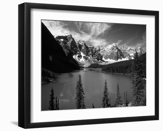 Wenkchemna Peaks Reflected in Moraine Lake, Banff National Park, Alberta, Canada-Adam Jones-Framed Photographic Print