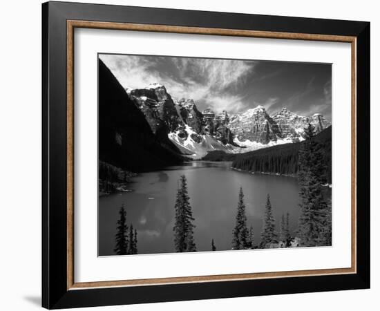 Wenkchemna Peaks Reflected in Moraine Lake, Banff National Park, Alberta, Canada-Adam Jones-Framed Photographic Print