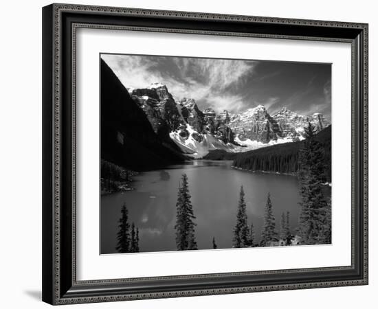 Wenkchemna Peaks Reflected in Moraine Lake, Banff National Park, Alberta, Canada-Adam Jones-Framed Photographic Print