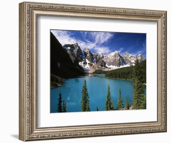 Wenkchemna Peaks Reflected in Moraine Lake, Banff National Park, Alberta, Canada-Adam Jones-Framed Photographic Print