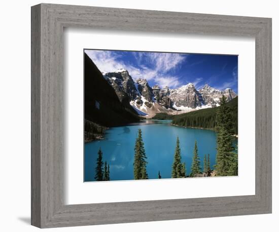 Wenkchemna Peaks Reflected in Moraine Lake, Banff National Park, Alberta, Canada-Adam Jones-Framed Photographic Print