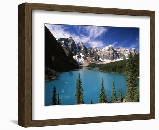 Wenkchemna Peaks Reflected in Moraine Lake, Banff National Park, Alberta, Canada-Adam Jones-Framed Photographic Print