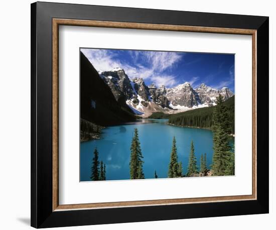 Wenkchemna Peaks Reflected in Moraine Lake, Banff National Park, Alberta, Canada-Adam Jones-Framed Photographic Print