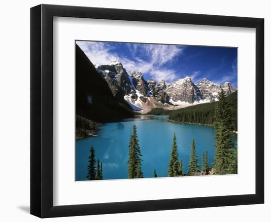 Wenkchemna Peaks Reflected in Moraine Lake, Banff National Park, Alberta, Canada-Adam Jones-Framed Photographic Print