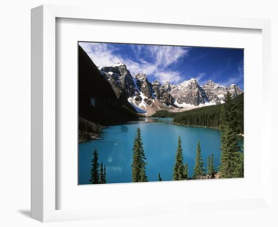 Wenkchemna Peaks Reflected in Moraine Lake, Banff National Park, Alberta, Canada-Adam Jones-Framed Photographic Print