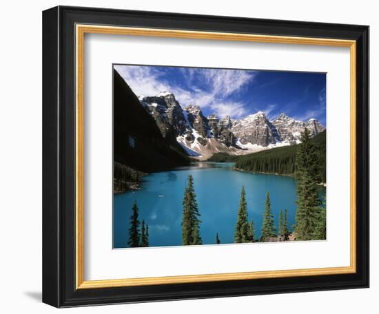 Wenkchemna Peaks Reflected in Moraine Lake, Banff National Park, Alberta, Canada-Adam Jones-Framed Photographic Print