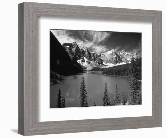 Wenkchemna Peaks Reflected in Moraine Lake, Banff National Park, Alberta, Canada-Adam Jones-Framed Photographic Print