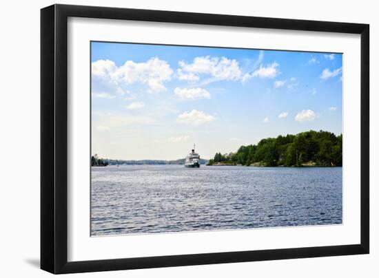 Wenonah Ii Steamship in a Lake, Lake Muskoka, Gravenhurst Bay, Ontario, Canada-null-Framed Photographic Print