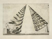 Illustration Of Sculpture. Geometric Designs Illustrating Euclidian Principles Of Geometry.-Wenzel Jamnitzer-Framed Premier Image Canvas
