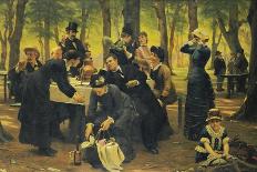 The Picnic, Dyrehaven, 1883-Wenzel Thornoe-Framed Giclee Print