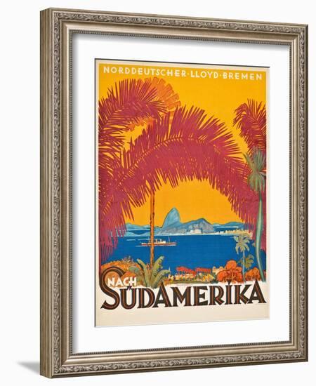 Werbeplakat für die deutsche Reederei 'Norddeutscher Lloyd'. 1928-Bernd Steiner-Framed Giclee Print