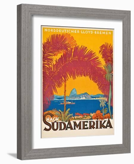 Werbeplakat für die deutsche Reederei 'Norddeutscher Lloyd'. 1928-Bernd Steiner-Framed Giclee Print