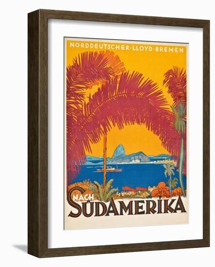 Werbeplakat für die deutsche Reederei 'Norddeutscher Lloyd'. 1928-Bernd Steiner-Framed Giclee Print