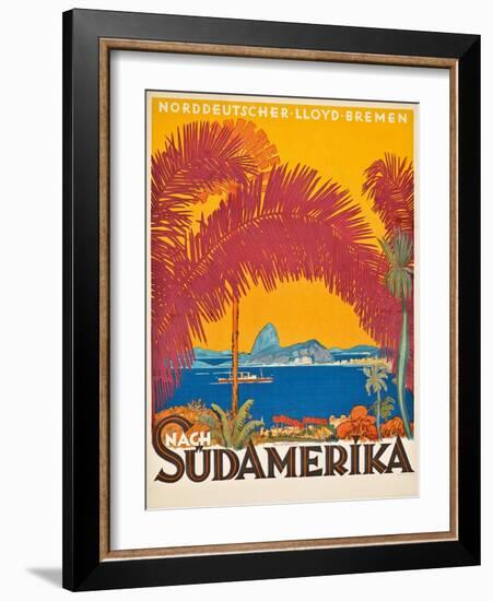 Werbeplakat für die deutsche Reederei 'Norddeutscher Lloyd'. 1928-Bernd Steiner-Framed Giclee Print