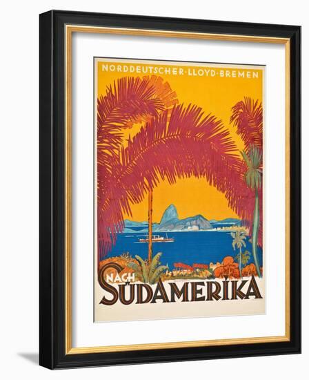 Werbeplakat für die deutsche Reederei 'Norddeutscher Lloyd'. 1928-Bernd Steiner-Framed Giclee Print