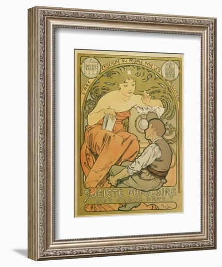 Werbeplakat Fuer Die "Société Populaire Des Beaux-Art", 1897-Alphonse Mucha-Framed Giclee Print