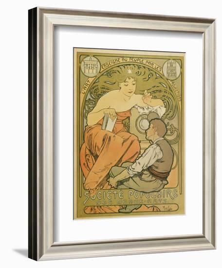 Werbeplakat Fuer Die "Société Populaire Des Beaux-Art", 1897-Alphonse Mucha-Framed Giclee Print