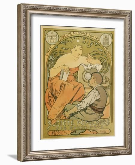 Werbeplakat Fuer Die "Société Populaire Des Beaux-Art", 1897-Alphonse Mucha-Framed Giclee Print