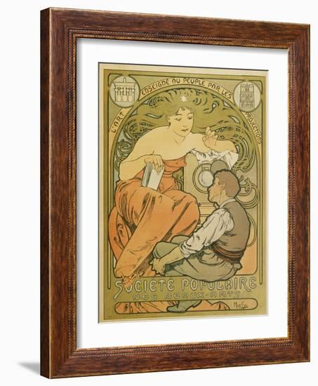 Werbeplakat Fuer Die "Société Populaire Des Beaux-Art", 1897-Alphonse Mucha-Framed Giclee Print