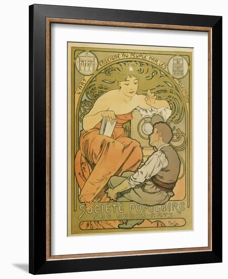 Werbeplakat Fuer Die "Société Populaire Des Beaux-Art", 1897-Alphonse Mucha-Framed Giclee Print