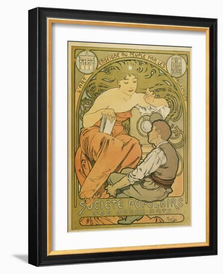 Werbeplakat Fuer Die "Société Populaire Des Beaux-Art", 1897-Alphonse Mucha-Framed Giclee Print