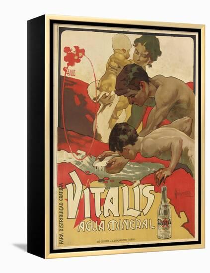 Werbung für das Mineralwasser 'Vitalis'. 1895-Adolf Hohenstein-Framed Premier Image Canvas