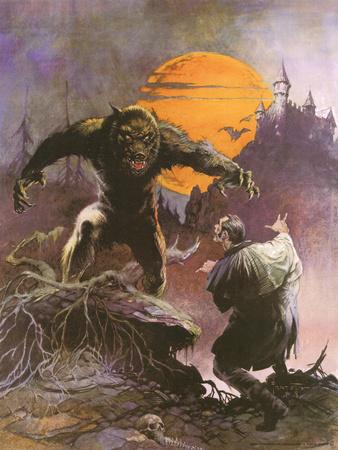 Werewolf Vs Dracula Art Print Frank Frazetta Art Com