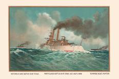 Battleship Texas, Battleship Iowa, and Torpedoboat Porter, 1899-Werner-Framed Art Print