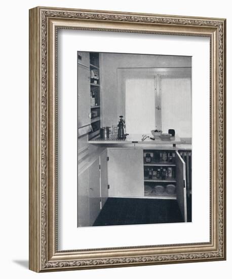 Werner Harting - Kitchen with a black Dutch tiled floor-Unknown-Framed Photographic Print