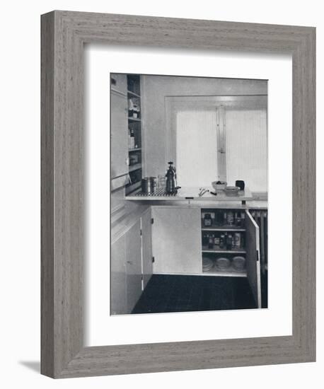 Werner Harting - Kitchen with a black Dutch tiled floor-Unknown-Framed Photographic Print