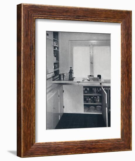 Werner Harting - Kitchen with a black Dutch tiled floor-Unknown-Framed Photographic Print