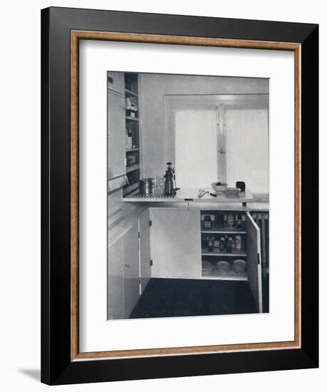 Werner Harting - Kitchen with a black Dutch tiled floor-Unknown-Framed Photographic Print