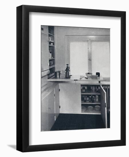 Werner Harting - Kitchen with a black Dutch tiled floor-Unknown-Framed Photographic Print
