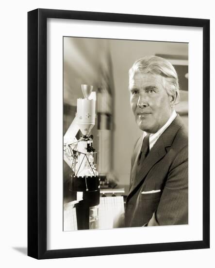 Wernher Von Braun, German Rocket Pioneer-null-Framed Photographic Print