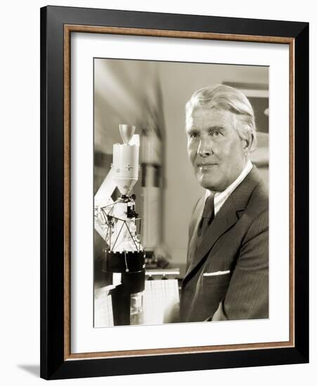 Wernher Von Braun, German Rocket Pioneer-null-Framed Photographic Print