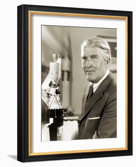 Wernher Von Braun, German Rocket Pioneer-null-Framed Photographic Print