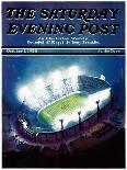 "Football Stadium at Night," Saturday Evening Post Cover, October 1, 1938-Wesley Neff-Framed Premier Image Canvas