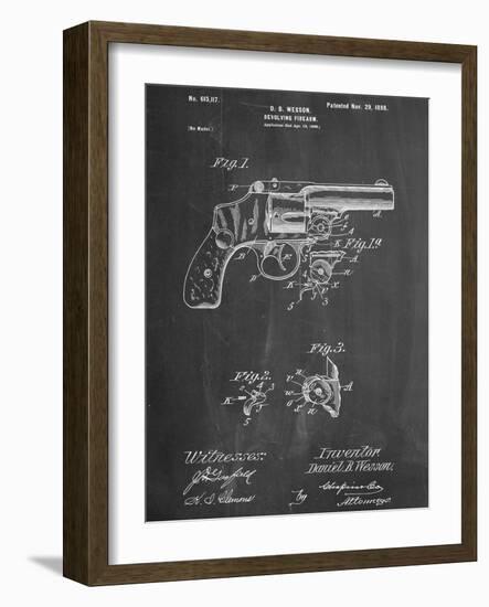 Wesson Pistol Patent-null-Framed Art Print