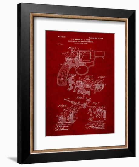Wesson Pistol Patent-Cole Borders-Framed Art Print