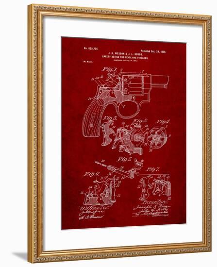 Wesson Pistol Patent-Cole Borders-Framed Art Print