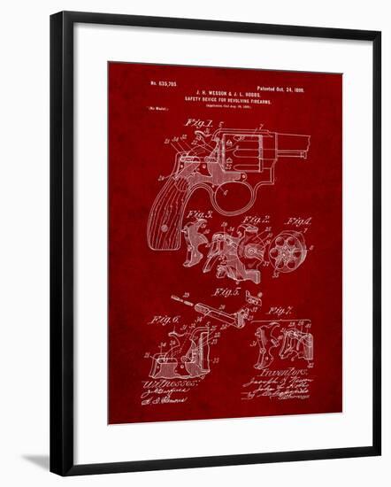 Wesson Pistol Patent-Cole Borders-Framed Art Print