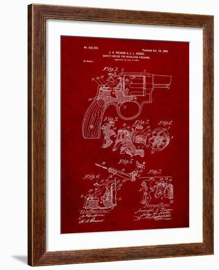 Wesson Pistol Patent-Cole Borders-Framed Art Print