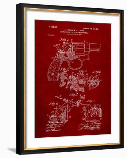 Wesson Pistol Patent-Cole Borders-Framed Art Print