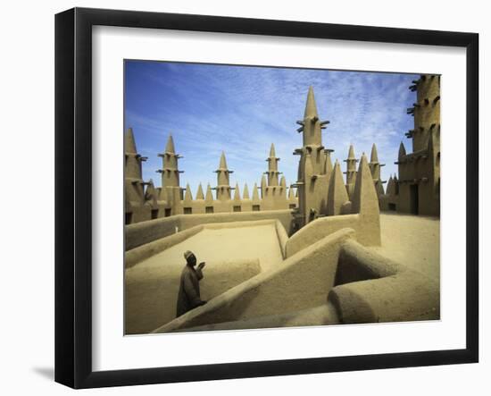 West African Man at Mosque, Mali, West Africa-Ellen Clark-Framed Photographic Print