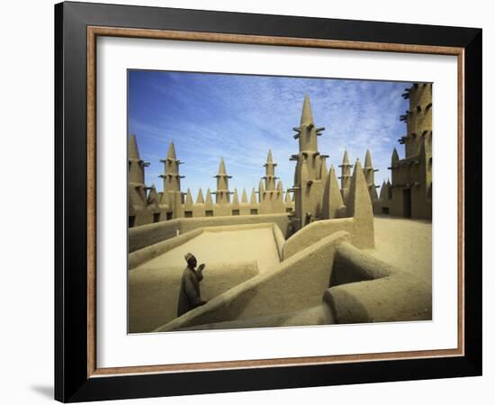 West African Man at Mosque, Mali, West Africa-Ellen Clark-Framed Photographic Print