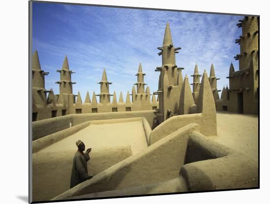 West African Man at Mosque, Mali, West Africa-Ellen Clark-Mounted Photographic Print